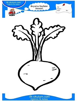 Çocuklar İçin Pancar Boyama Sayfaları 